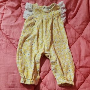 Yellow Floral Kids Romper